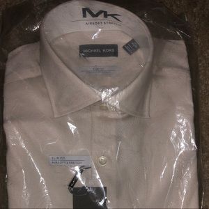 Michael Kors Ivory Slim Fit Shirt